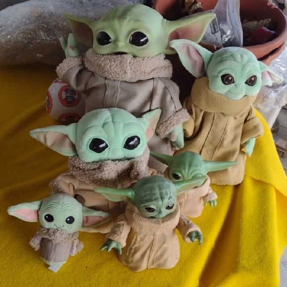 Green Plush Star Wars Mattel Toy Set(6) NWOT